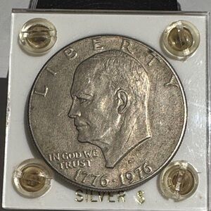 1976-D Eisenhower Bicentennial Dollar Est. AU50 | US Coin | Liberty Bell